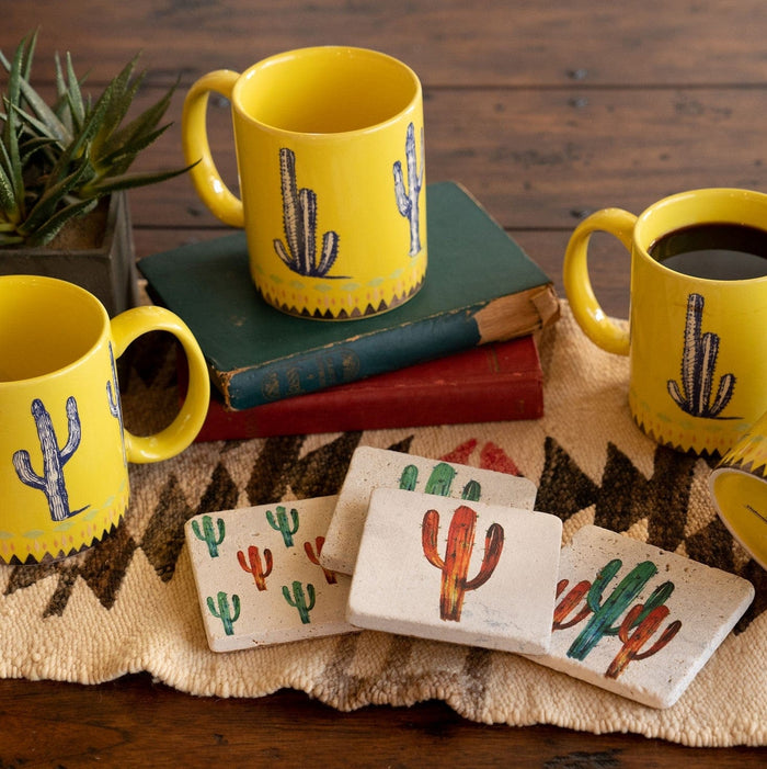 Cactus Coffee Mug and Coaster 8PC Set Kitchen Lifestyle