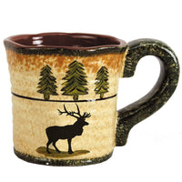 Elk Mug and Scenery Tree Coaster 8PC Set Kitchen Lifestyle