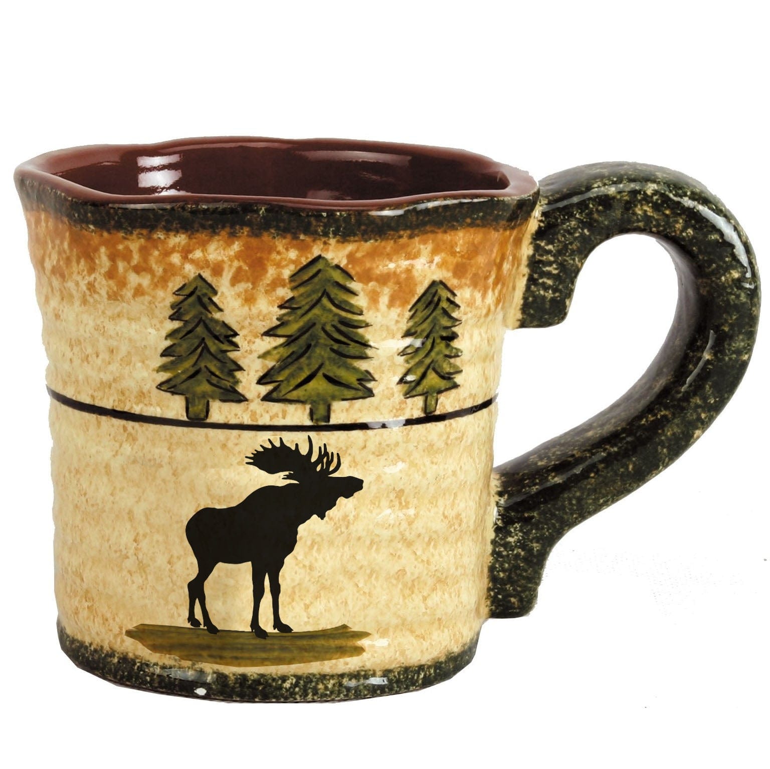 Moose Mug and  Scenery Tree Coaster 8PC Set Kitchen Lifestyle