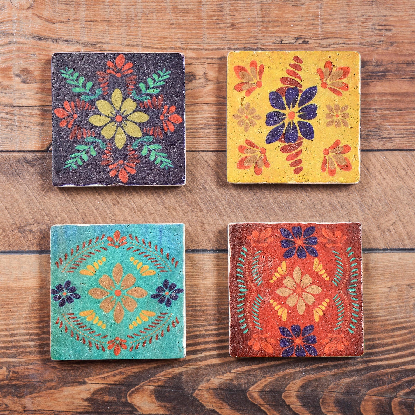 Red Bonita Mug and Coaster 8 PC Set Kitchen Lifestyle