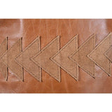 Arrow Genuine Leather Tasseled Throw Pillow, 20x12 Leather Pillow