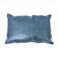Blue Leather Pillow Leather Pillow