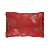 Red Leather Pillow, 24x16 Leather Pillow