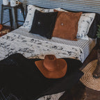Western Suede Antique Silver Concho & Studded Pillow Leather Pillow