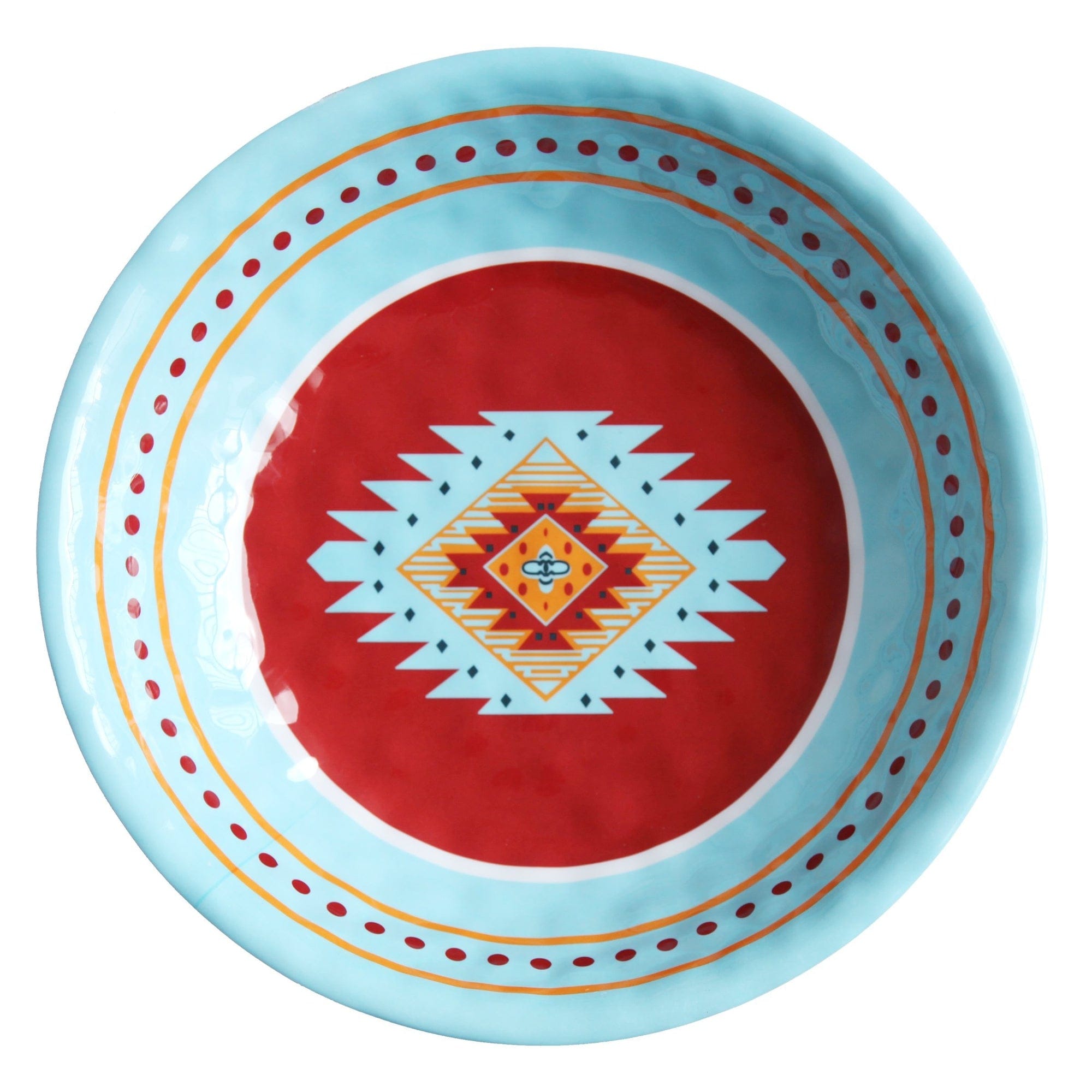 Southwest Motif 14-PC Melamine Dinnerware Set Melamine Dinnerware