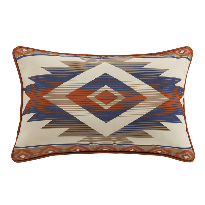 Blue Aztec Indoor/Outdoor Pillow, 16x24 Outdoor Pillow