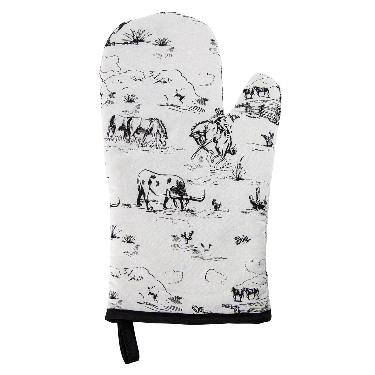 Ranch Life Oven Mitt, Set of 5 - Black