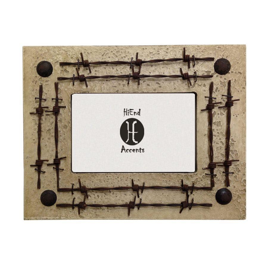 Double Barbwire Picture Frame, 4x6 (3 Colors) Cream Picture Frame