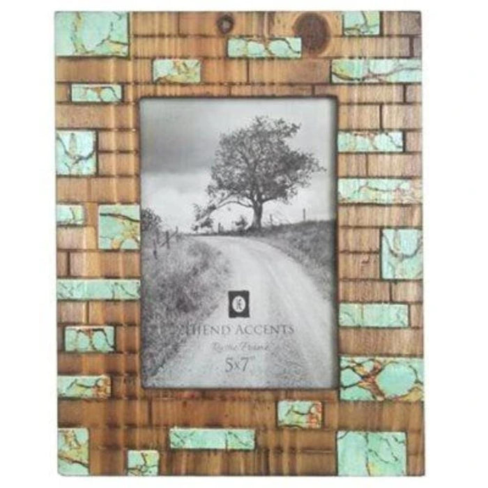 Turquoise Inlay Picture Frame, 5x7 Picture Frame