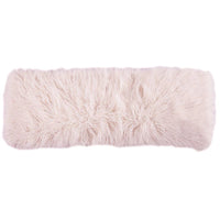 Mongolian Faux Fur Lumbar Pillow Blush Pillow