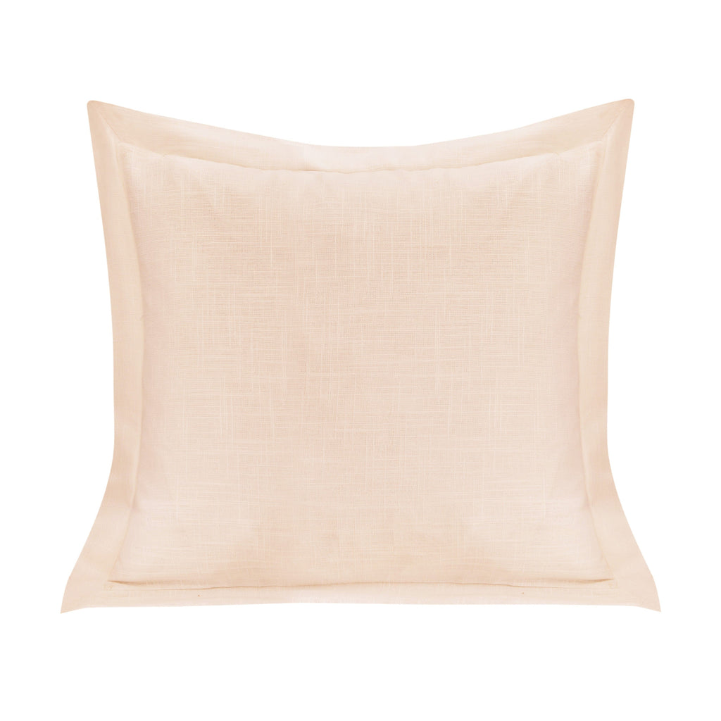 Single Flanged Washed Linen Pillow Blush Pillow