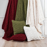 Cable Knit Soft Diamond Throw Pillow Pillow