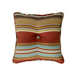 Calhoun Tufted Throw Pillow w/ Stripes, 18x18 Pillow