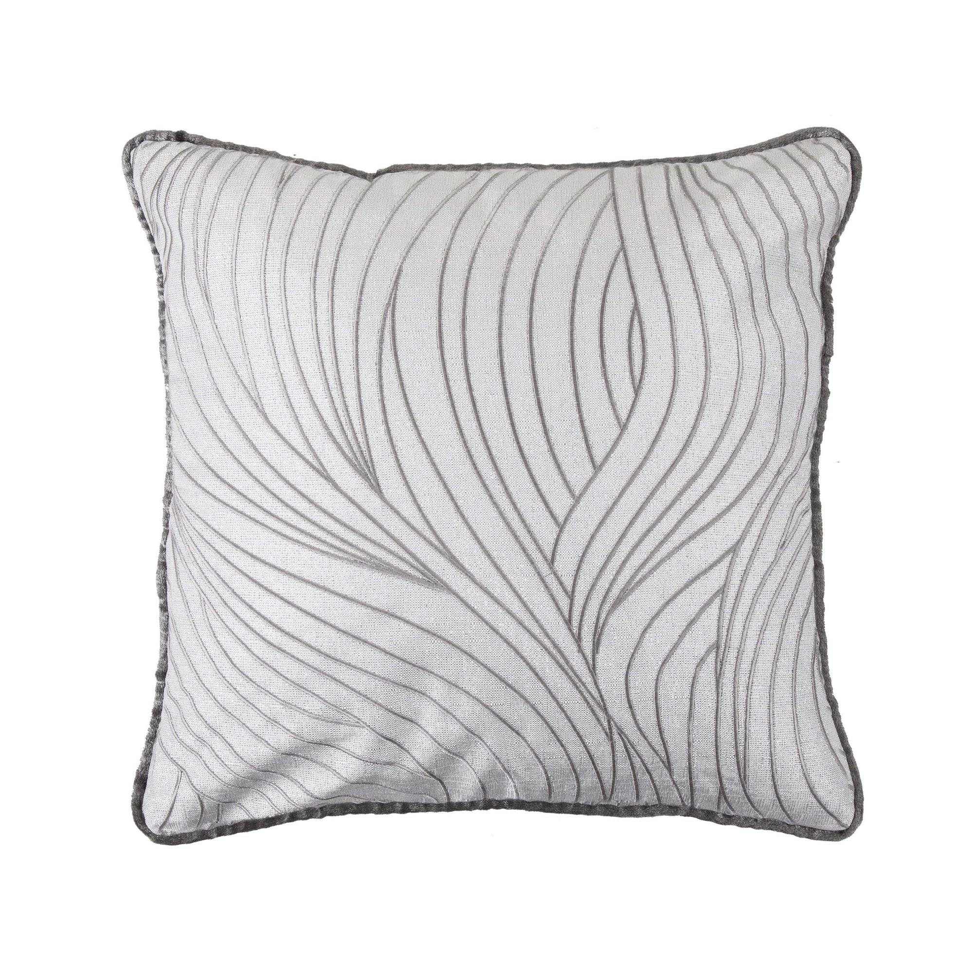 Celeste Wave Reversible Soft Velvet Throw Pillow, 18x18 Pillow