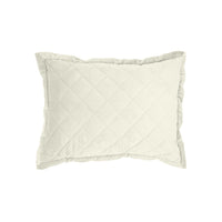 Velvet Diamond Quilted Boudoir Pillow, 6 Colors, 12x16 Cream Pillow