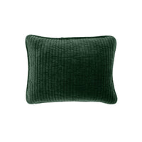 Stonewashed Cotton Velvet Boudoir Pillow Emerald Pillow