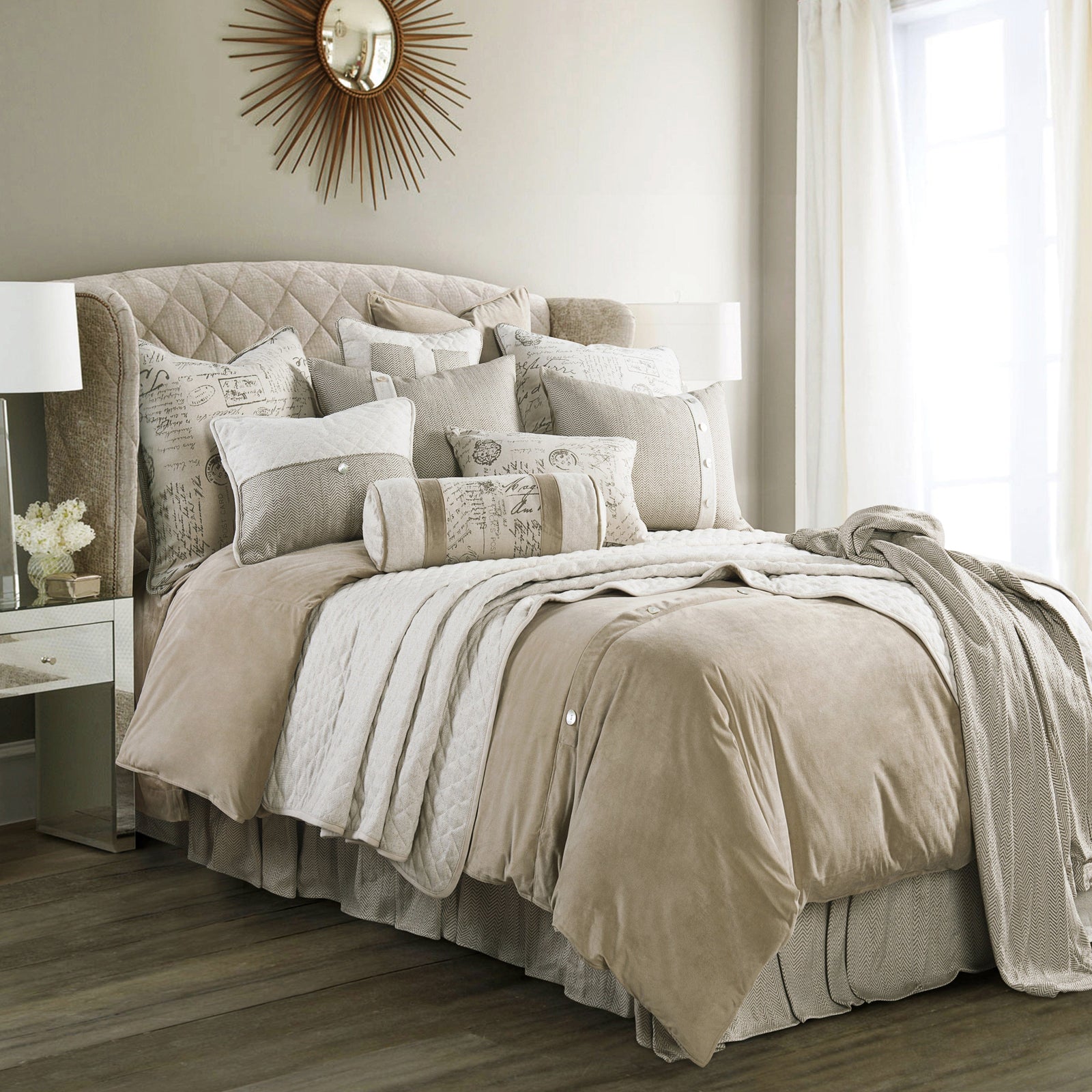 Fairfield Printed Linen Throw Pillow, 16x21 Pillow