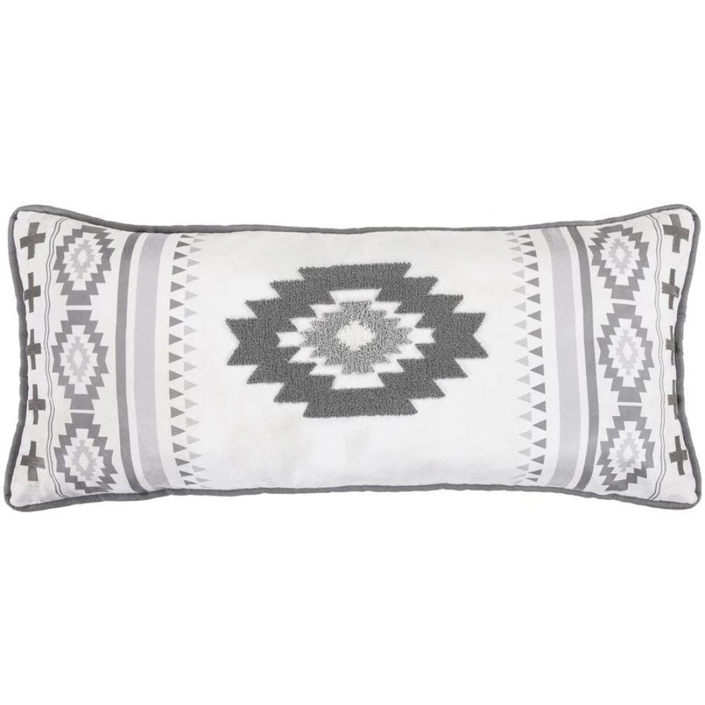 Free Spirit Gray Lumbar Pillow, 15x35 Pillow