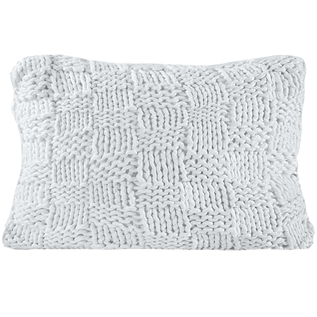 Chess Knit Dutch Euro Pillow Gray Pillow
