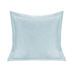 Single Flanged Washed Linen Pillow Light Blue Pillow