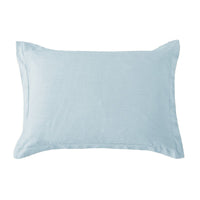 Washed Linen Tailored Dutch Euro Pillow Light Blue Pillow