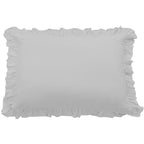 Lily Washed Linen Ruffle Dutch Euro Pillow Light Gray Pillow