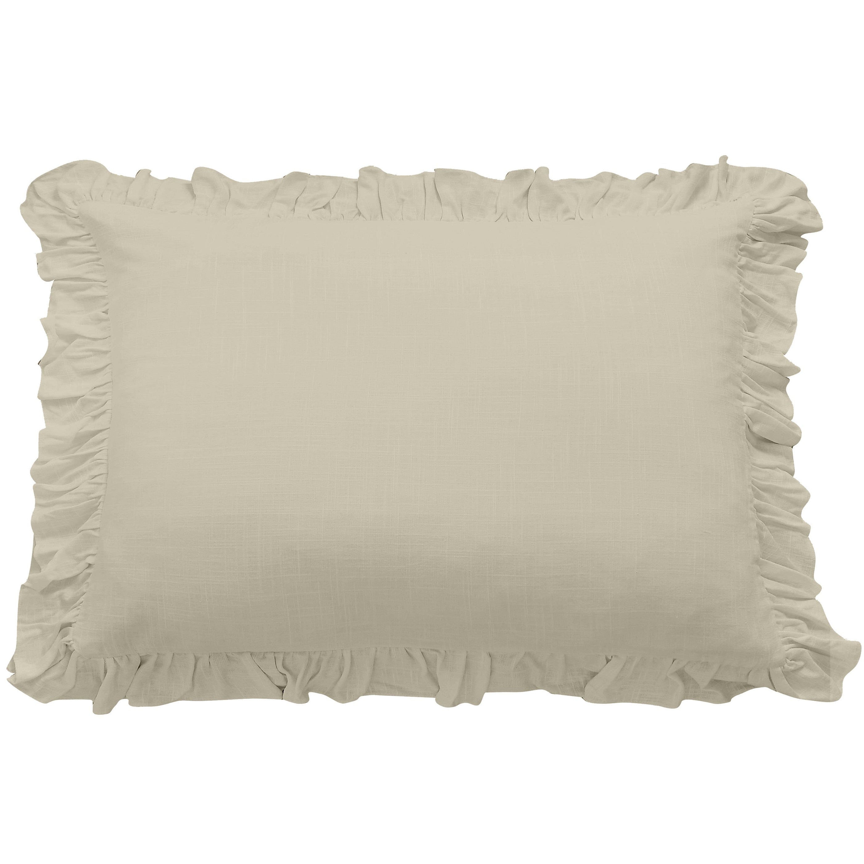 Lily Washed Linen Ruffle Dutch Euro Pillow Paseo Road
