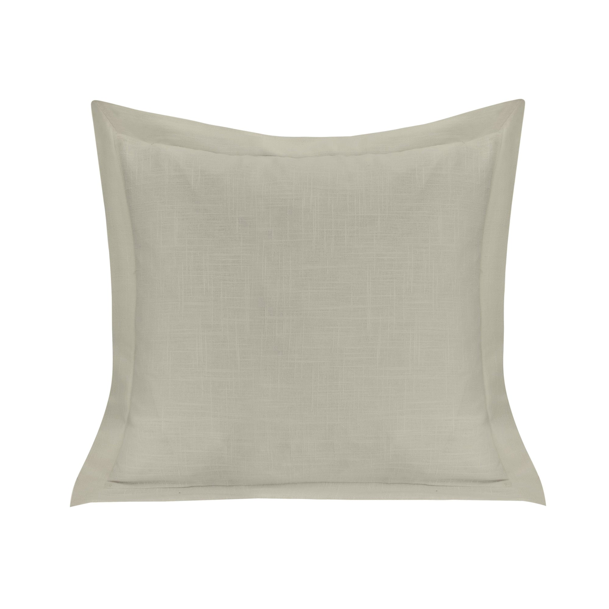Single Flanged Washed Linen Pillow Light Tan Pillow