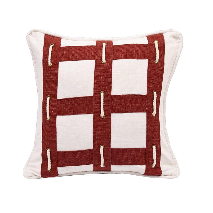 HiEnd Accents Linen and Red Boxing Pillow, Multi