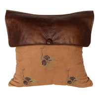 Lodge-Style Pine Cone Envelope Pillow , 18" x 18" Pillow