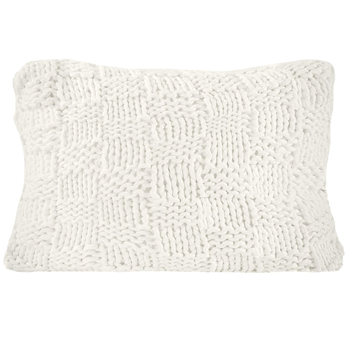 Chess Knit Dutch Euro Pillow Natural Pillow