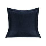 Single Flanged Washed Linen Pillow Navy Pillow