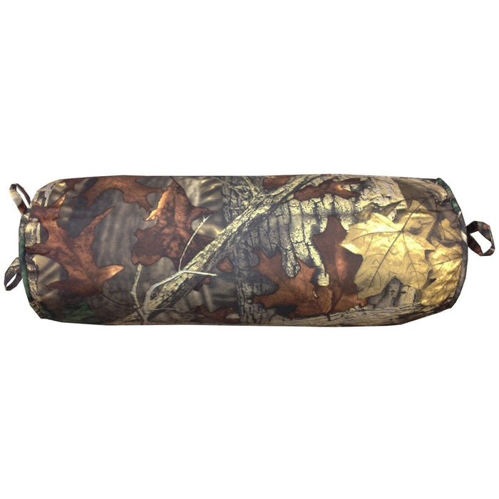 Oak Camo Neckroll Pillow, Woodland Brown & Green Pillow