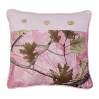 Oak Camo Pillow, 17x17 - Pink Pillow