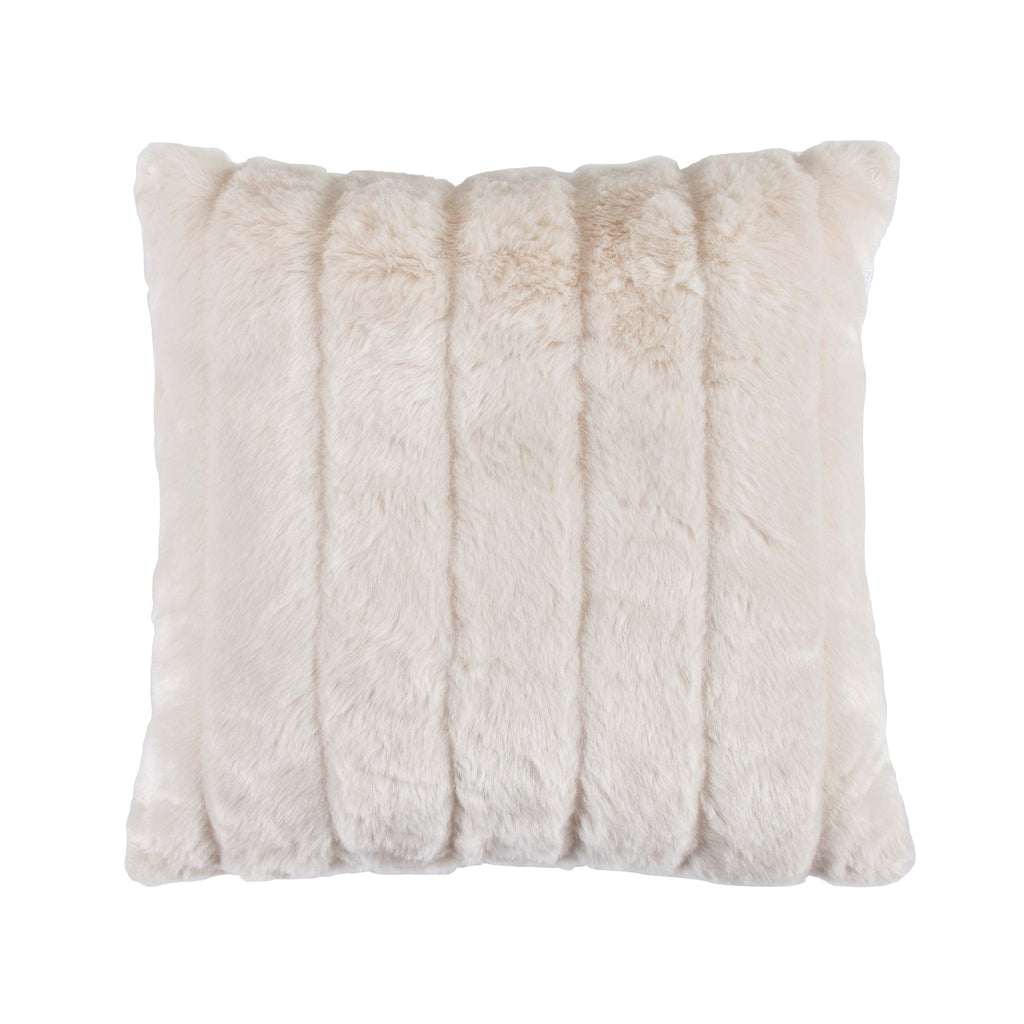 Oversized White Mink Throw Pillow, 22x22 Pillow