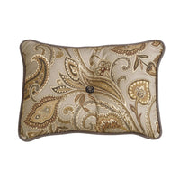 Piedmont Paisley Tufted Lumbar Pillow, 16x21 Pillow