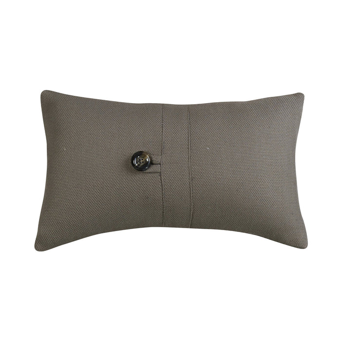 Piedmont Small Taupe/Gray Lumbar Pillow, 10x17 Pillow