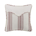 Prescott Red Stripe Envelope Throw Pillow, 18x18 Pillow