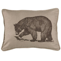 Printed Walking Bear Oblong Accent Pillow Pillow