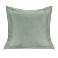 Single Flanged Washed Linen Pillow Sage Pillow