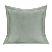 Single Flanged Washed Linen Pillow Sage Pillow