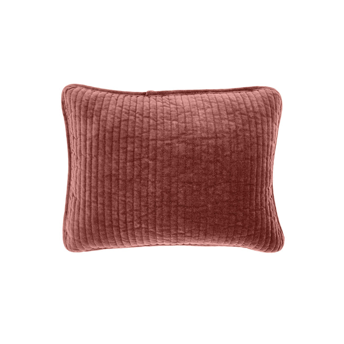 Stonewashed Cotton Velvet Boudoir Pillow Salmon Pillow