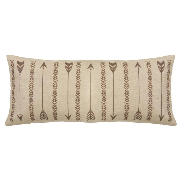 Sedona Long Rectangles & Arrows Burlap Pillow, 15x35 Pillow
