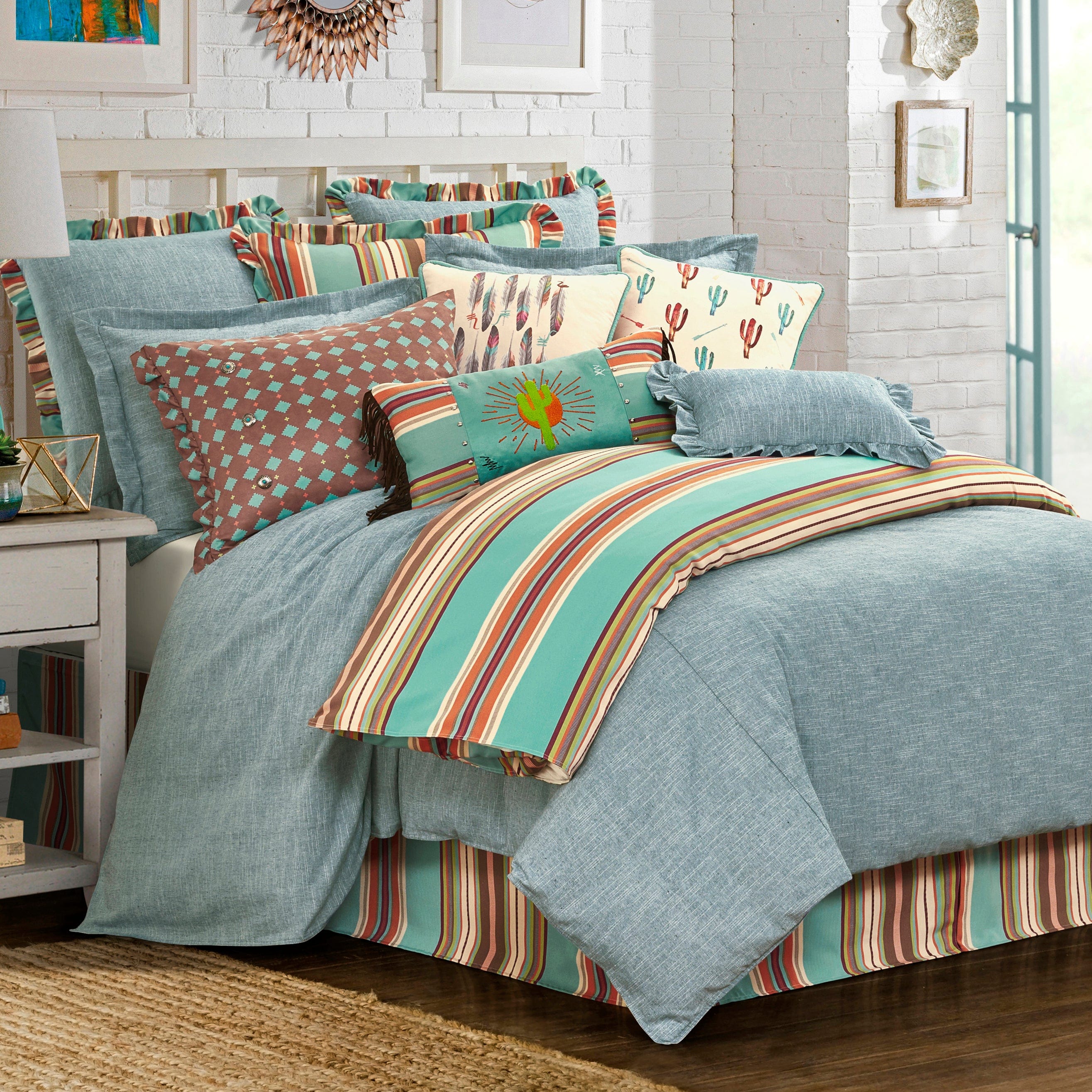 Paseo Road Serape Diamond Suede Pillow