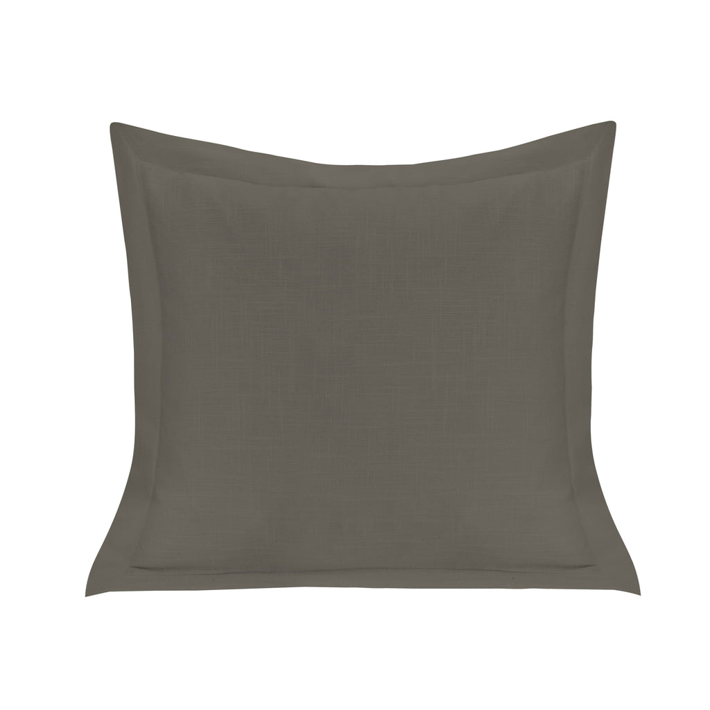 Single Flanged Washed Linen Pillow Slate Pillow