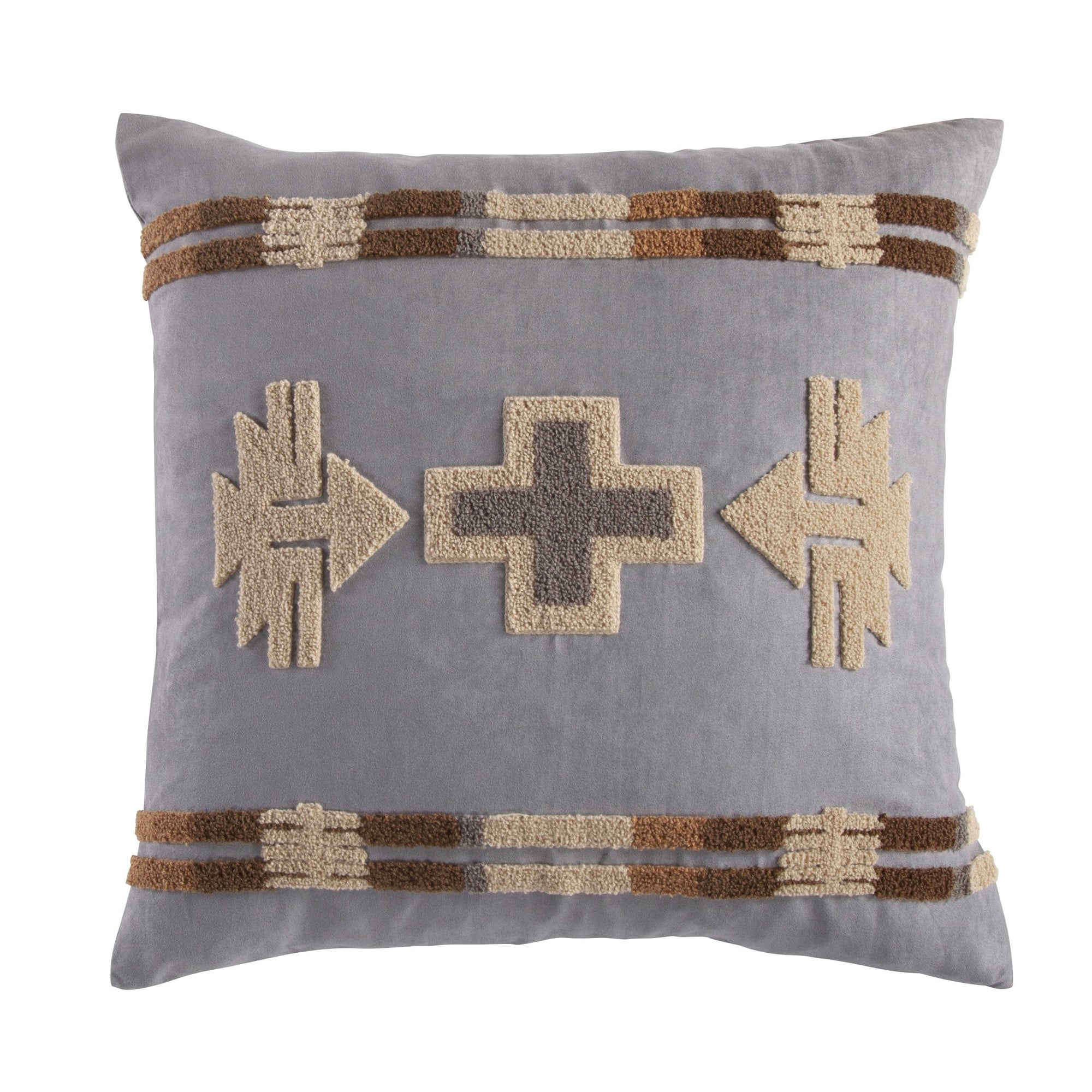 Southwest Crewel Embroidery Pillow, 20x20 Pillow