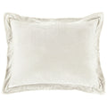 Stella Faux Silk Velvet Flanged Dutch Euro Pillow Stone Pillow