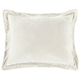 Stella Faux Silk Velvet Flanged Dutch Euro Pillow Stone Pillow