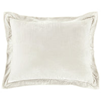 Stella Faux Silk Velvet Flanged Dutch Euro Pillow Stone Pillow