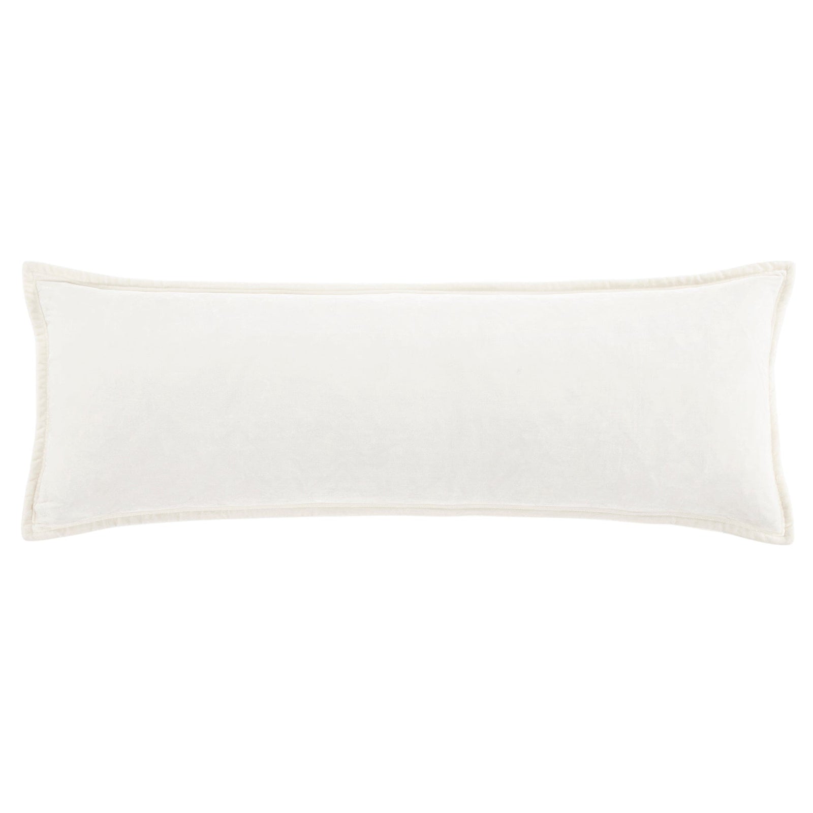 Stella Faux Silk Velvet Long Lumbar Pillow Stone Pillow